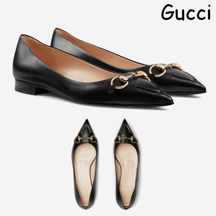 GUCCI ラブライト ホースビット フラット バレエシューズ *SALE