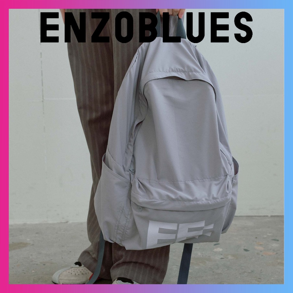 【enzoblues】(韓国人気) PIXEL LOGO バックパック LIGHT GREY