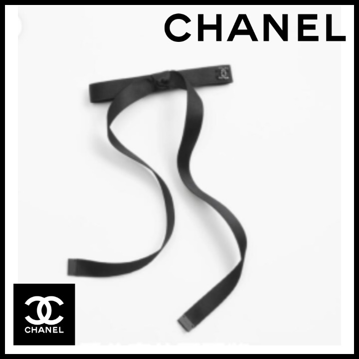 お洒落に+1アイテム【CHANEL】ボウ バレッタ CCロゴ 🖤シャネル🤍 CCマーク付き💕ボウ🎀バレッタ💖