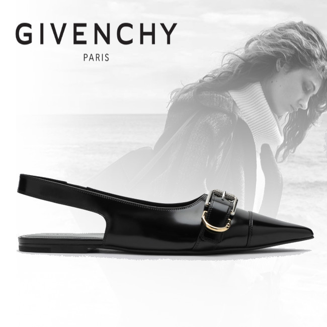 正規店買付【GIVENCHY】Voyou ブラック レザー スリングバック