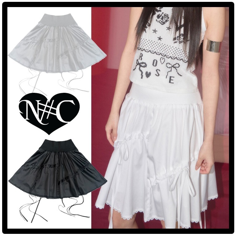 ★関税込★NOFFICIALNOFFICE★RIBBON STRING TWO WAY SKIRT★