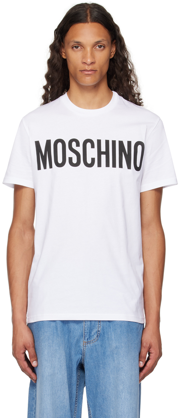 【関税込み】Moschino ホワイト ロゴプリント Tシャツ