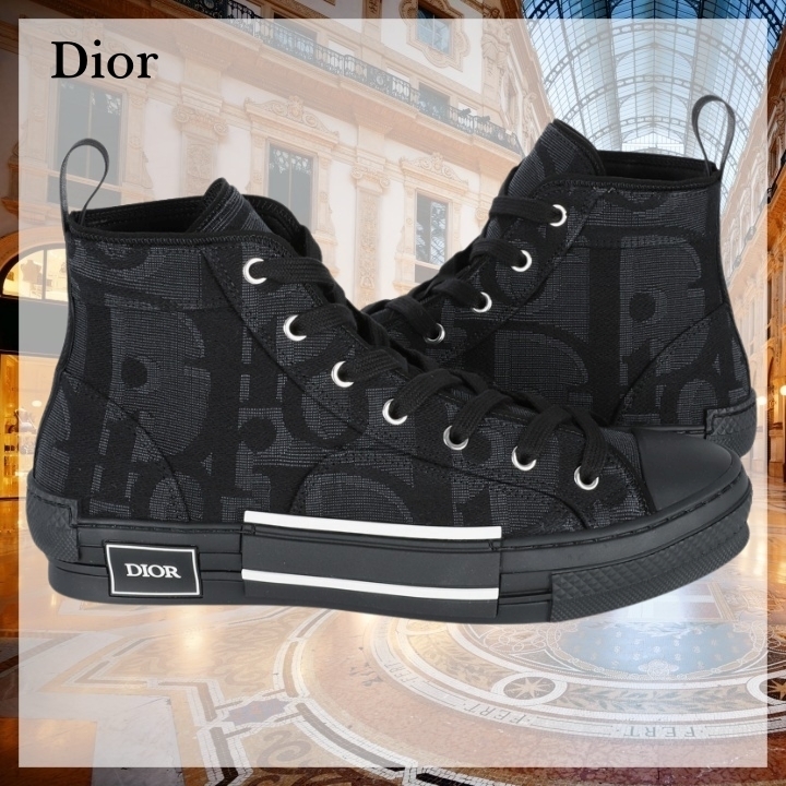 メンズ【Dior】ハイトップスニーカー ハイカット オブリーク