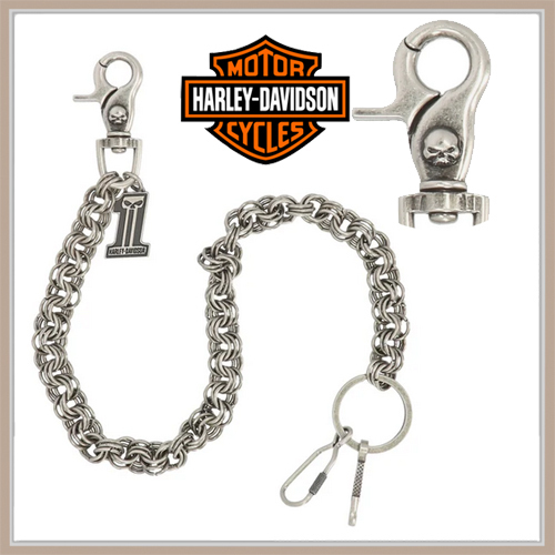 【Harley-Davidson】#1 ウォレットチェーン スカル 送料込