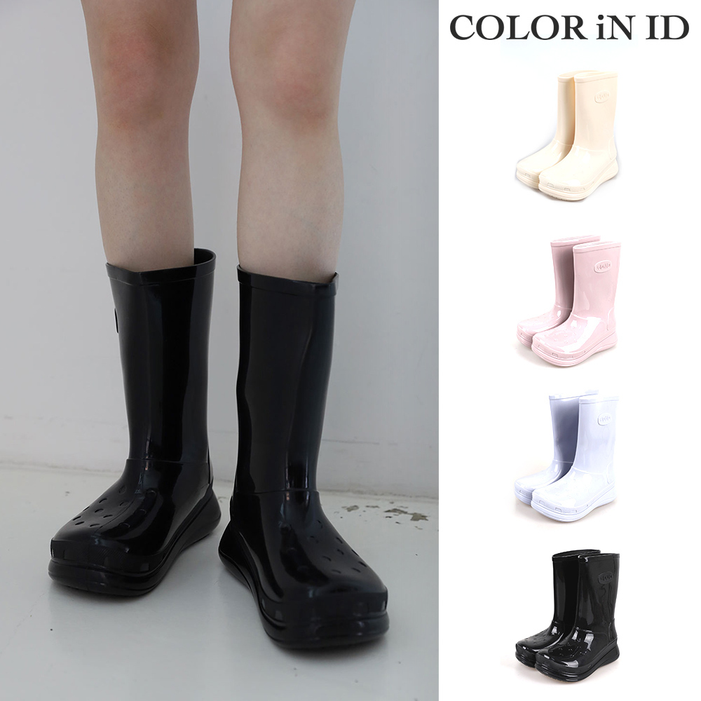 【COLOR iN ID】Half Enamel Rain Boots