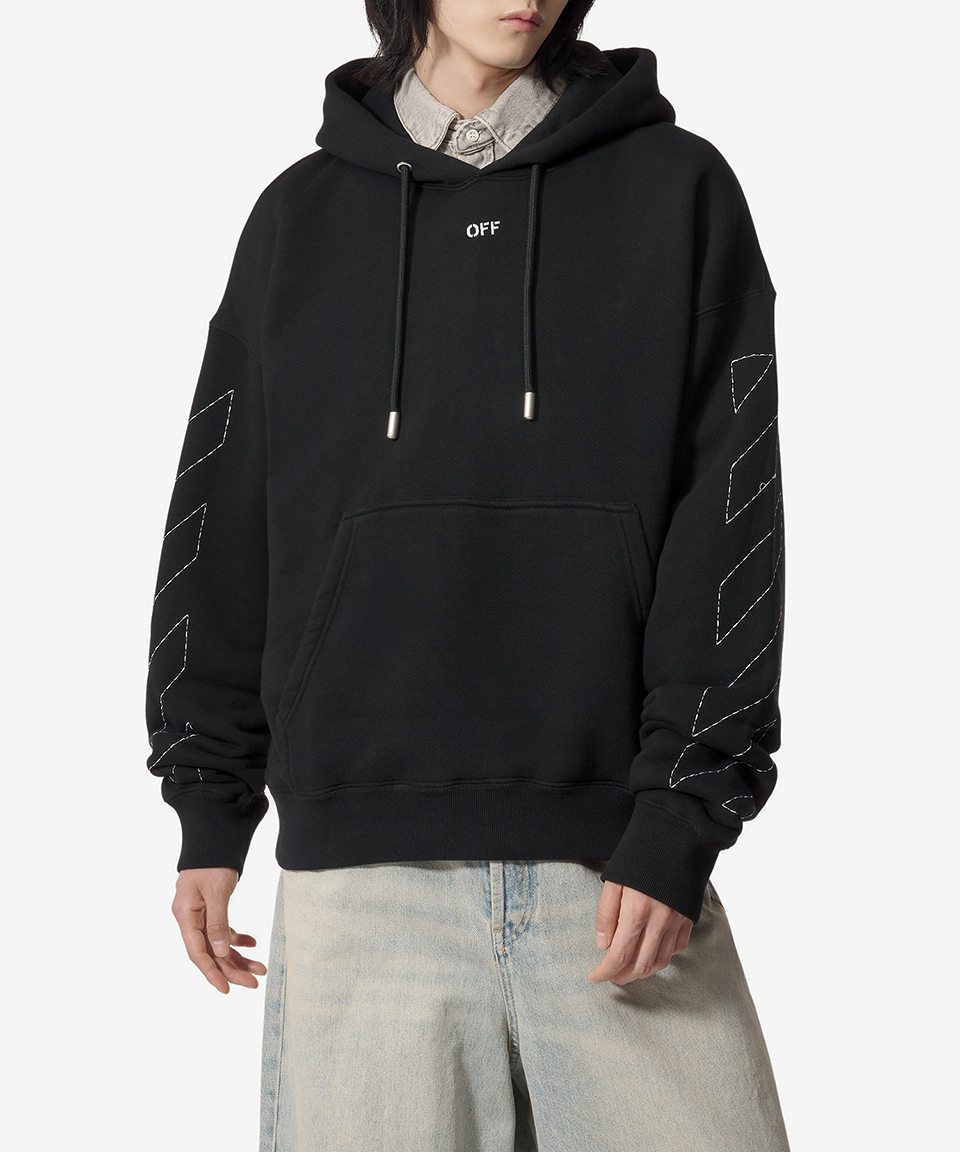 《OFF-WHITE》 ステッチ アロー スケート フード