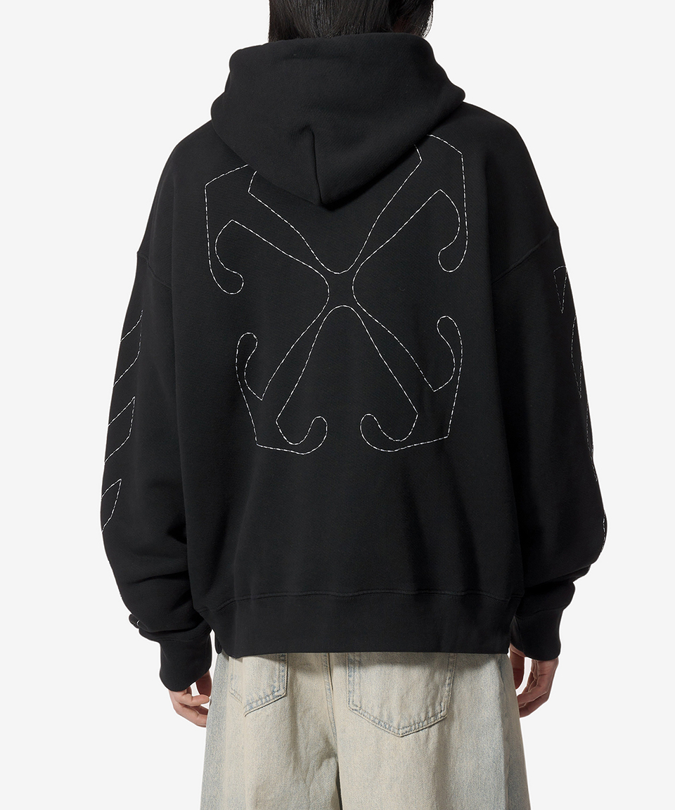 《OFF-WHITE》 ステッチ アロー スケート フード
