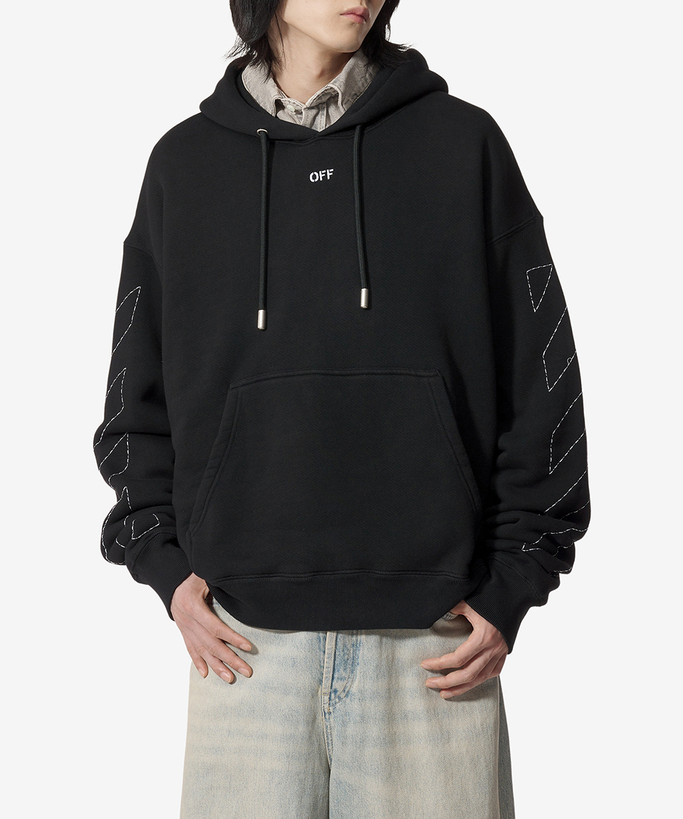 《OFF-WHITE》 ステッチ アロー スケート フード