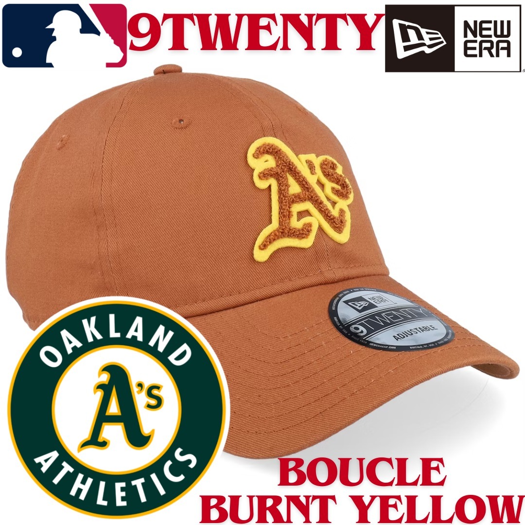 【海外限定】NEW ERA 9TWENTY Oakland Athletics Boucle Burnt