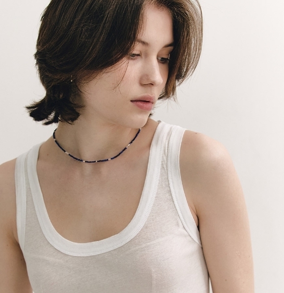 【HYERES LOR】24SS★ Beads Silver Stone MIX NC Lapis Lazuli HYERES LOR】24SS☆ Beads Silver Stone MIX NC Lapis Lazuli