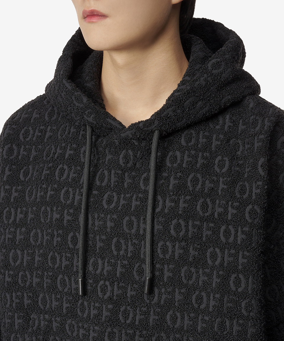 《OFF-WHITE》 LOGO BOUCLE HOODIE
