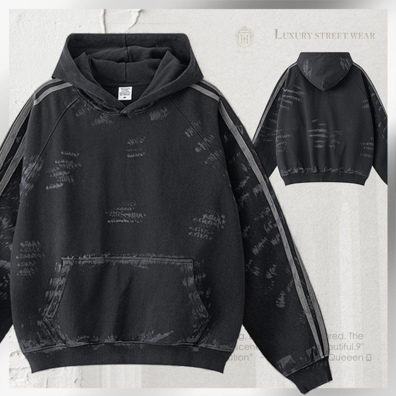 パーカー・フーディ Luxury Street Wear washed vintage hoodie paintb be unisexual