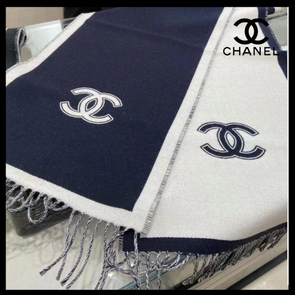 【モノトーンで合わせやすい★】CHANEL★ スカーフ マフラー
