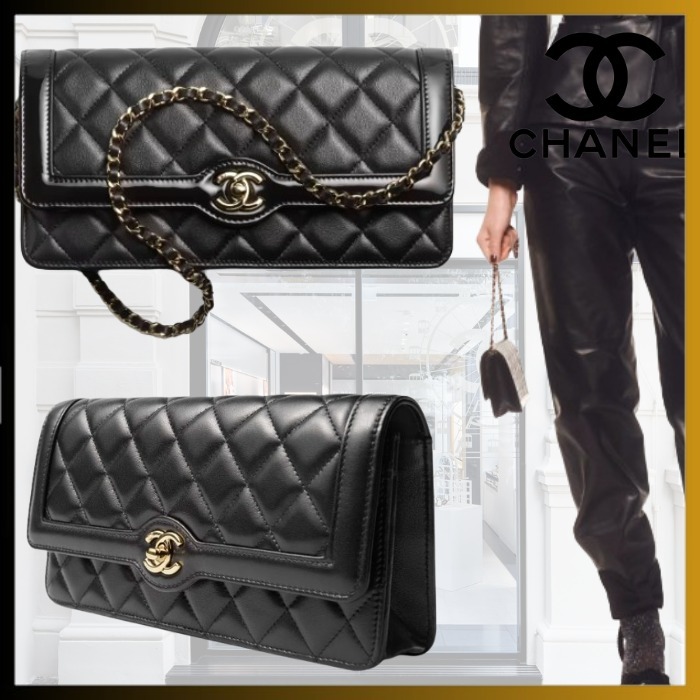 【24B ブラック2種類】CHANEL チェーンクラッチ