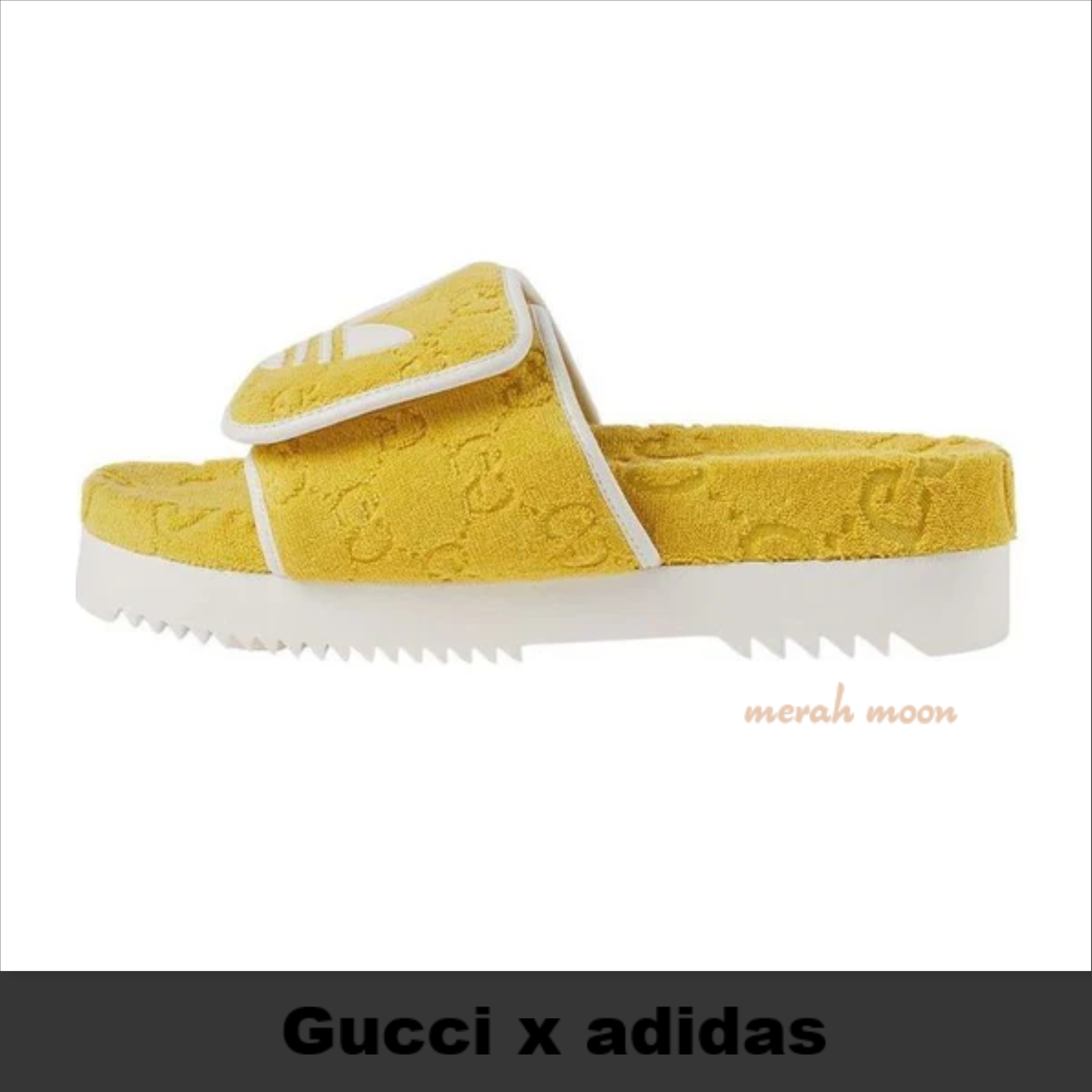 Gucci xadidas【GG Platform Sandal Yellow 】コットンサンダル