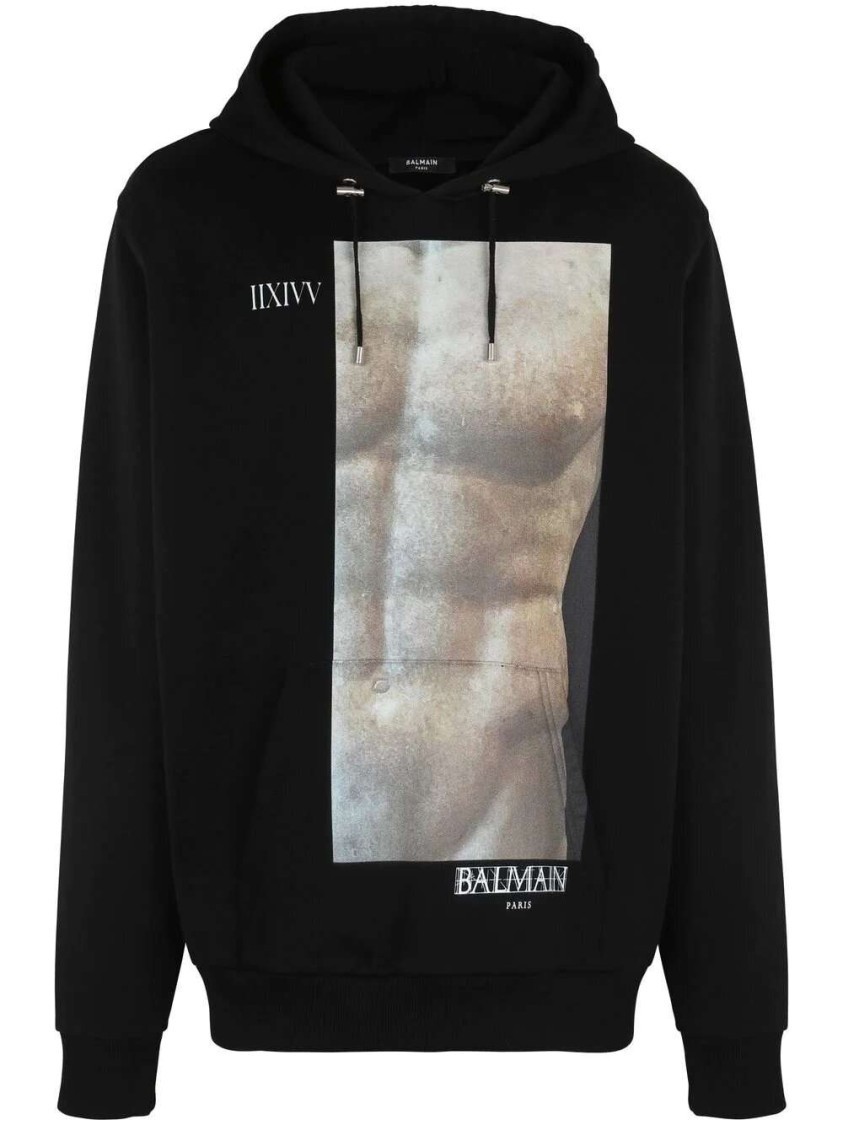 パーカー・フーディ Balmain Graphic-Print Hoodie