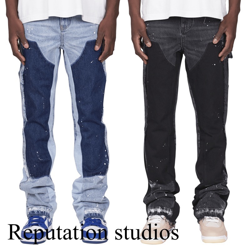送関込【Reputation studios】パネル＆スプラッターフレアデニム