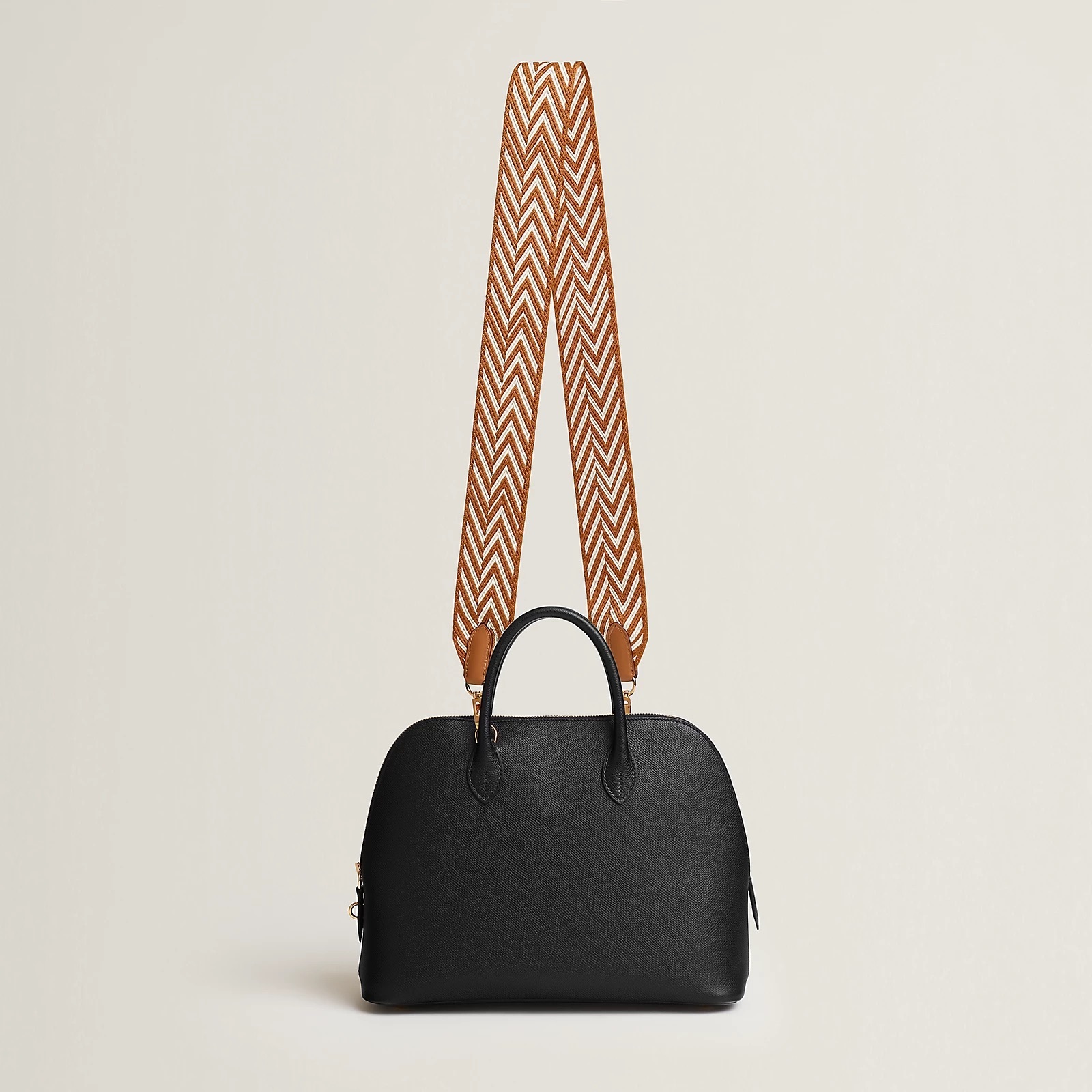 HERMES バッグストラップ《Sangle Zigzag 50mm》ゴールド 直営店