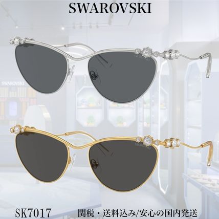 【送料,関税込】SWAROVSKI サングラス SK7017 Sunglasses, Oval shape, SK7017, Silver tone | Swarovski