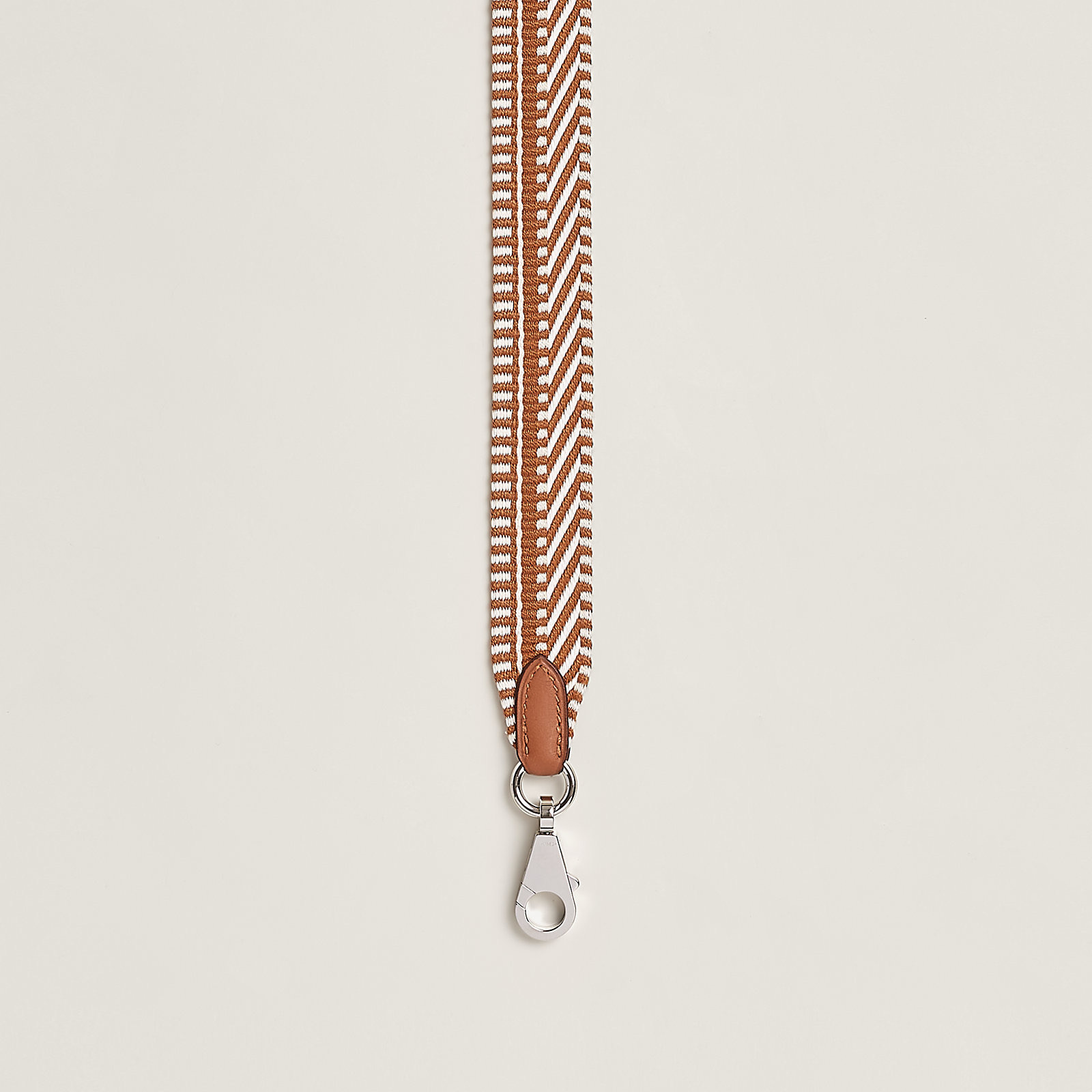 HERMES バッグストラップ《Sangle Cavale 25mm》シルバー 直営店