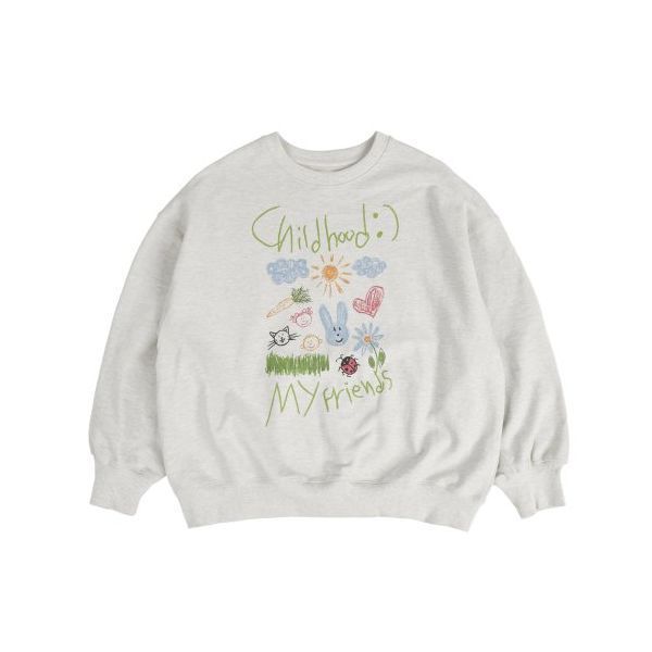 Tシャツ・カットソー AEAE Childhood Flashback Sweatshirts OATMEAL