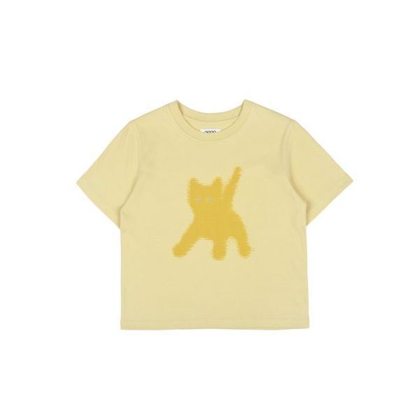 Tシャツ・カットソー AEAE FLASHED CATS EYE CROP TSHIRTS Yellow