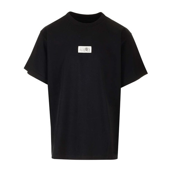 エムエムシックス ロゴラベルTシャツ ブラック