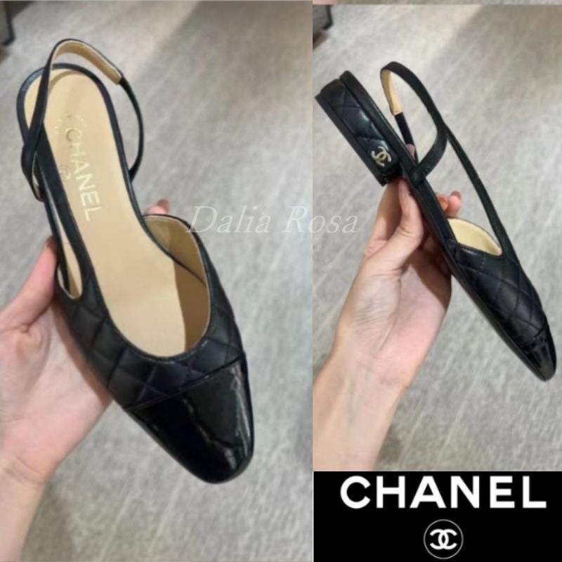 シャネル風デザインが素敵な♡【CHANEL】スリングバック