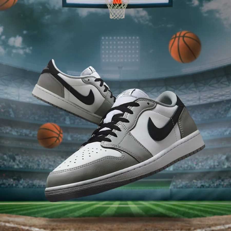 NIKE★AIR JORDAN 1 LOW OG★WOLF GREY AND WHITE