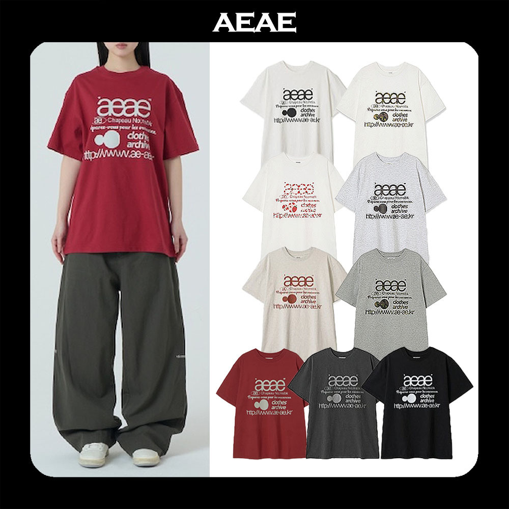 AEAE★[正規品] 韓国大人気 WEB LOGO T-SHIRTS 7COLOR 男女共用