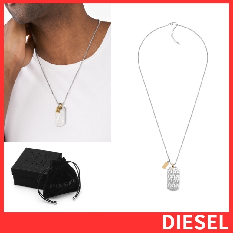 ★DIESEL★ロゴ ステインレス/ チェーン ネックレス