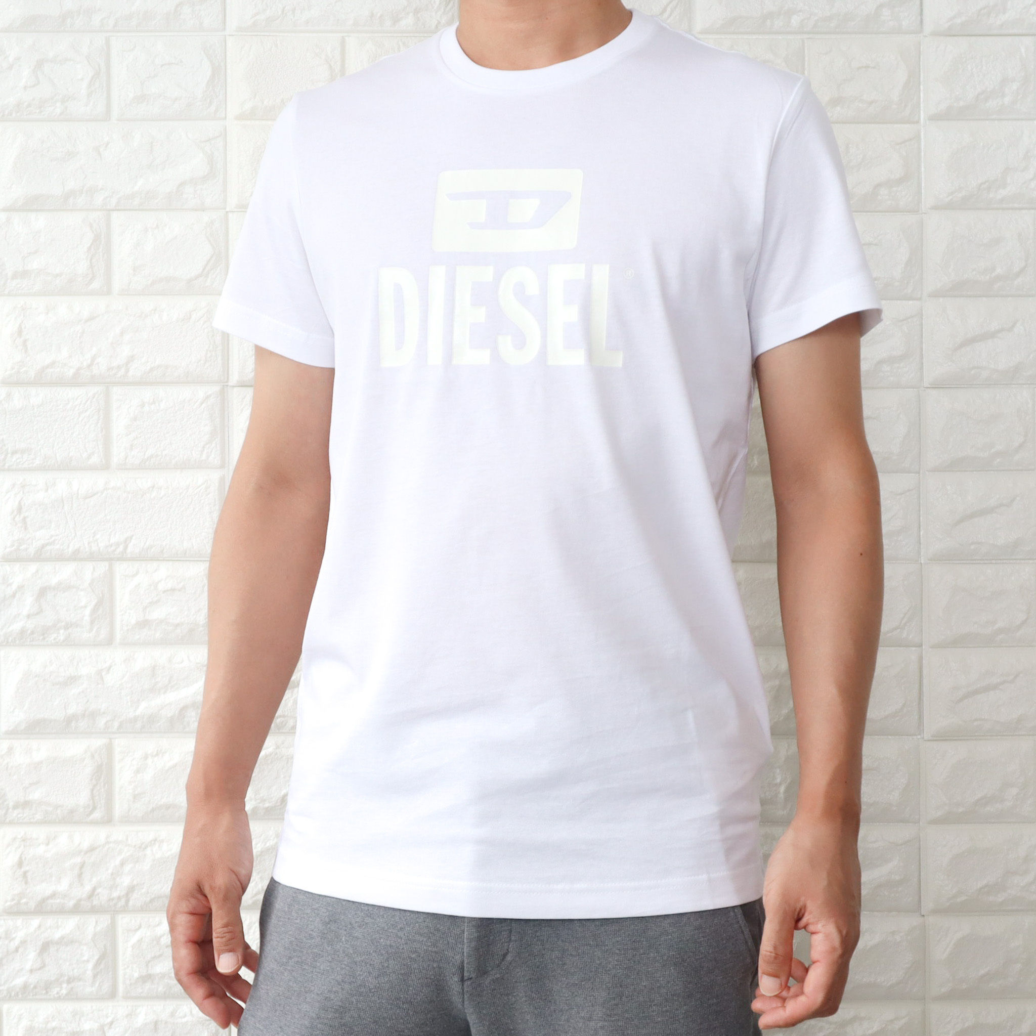 ディーゼル DIESEL Tシャツ ロゴ T-DIEGO TONE ON TONE ロゴT