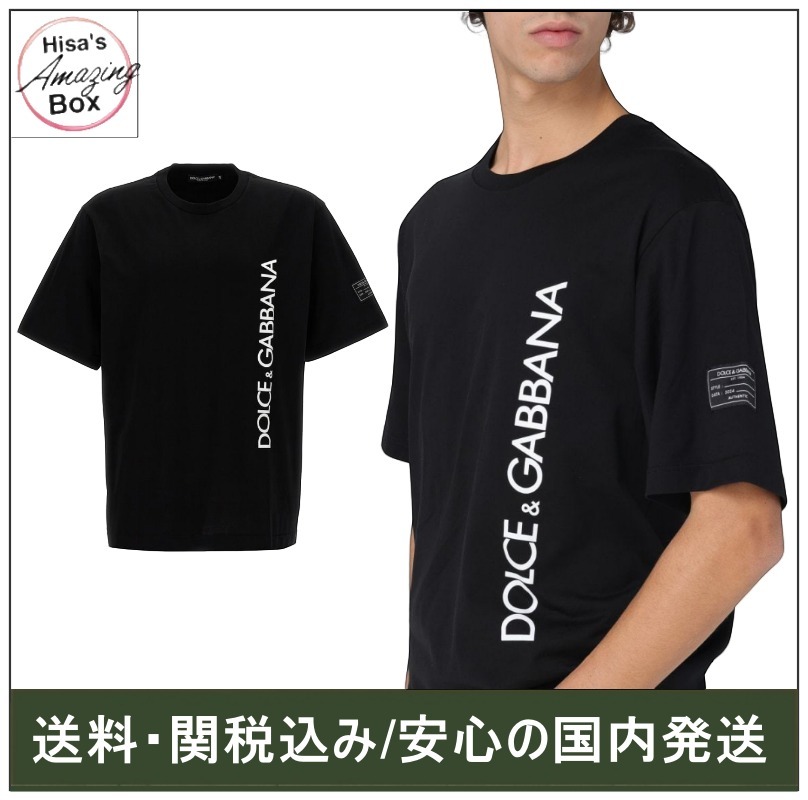 (送料・関税込))DOLCE & GABBANA バーティカル ロゴ T シャツ