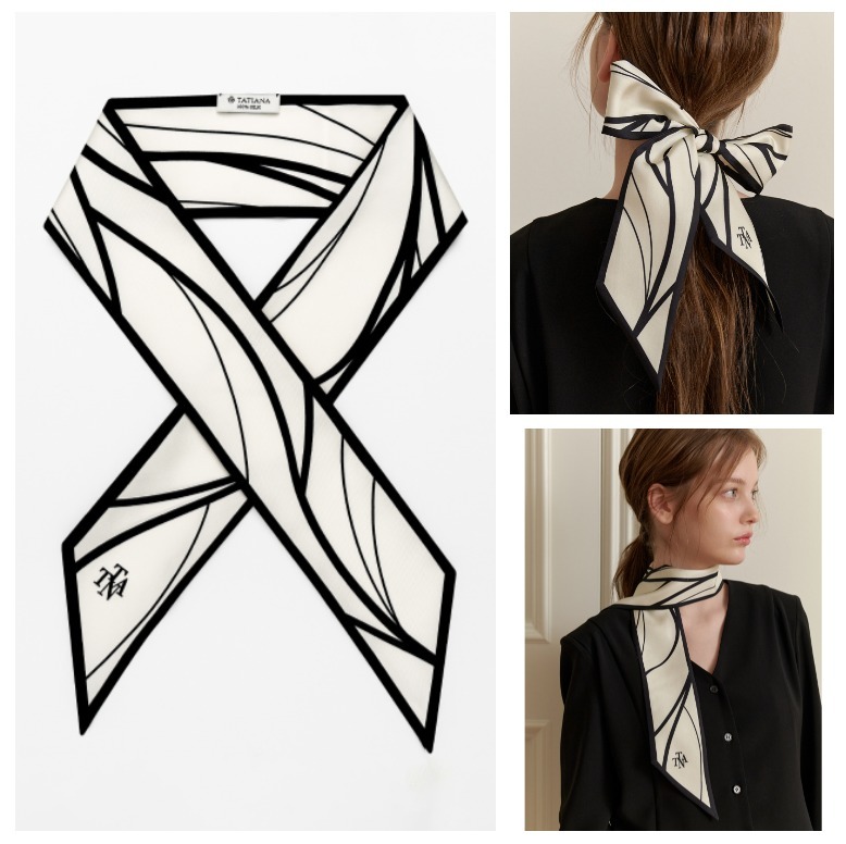 TATIANA☆Mystic Wave Twilly Silk Scarf