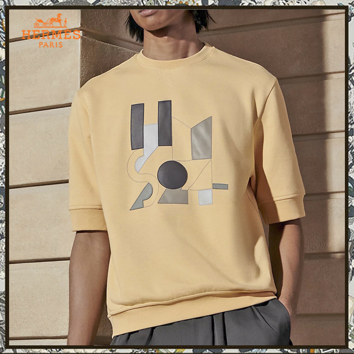 HERMES 24SS Tシャツ《Jeu d'Adresse》イエロー コットン 直営店