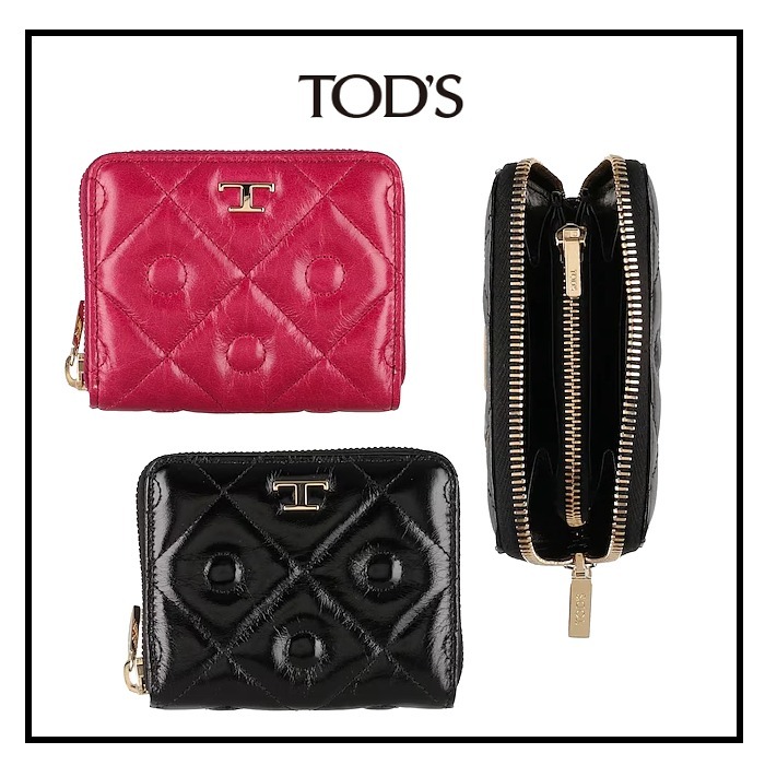 【SALE】TOD'S ロゴ レザー ウォレット コンパクトジップ財布