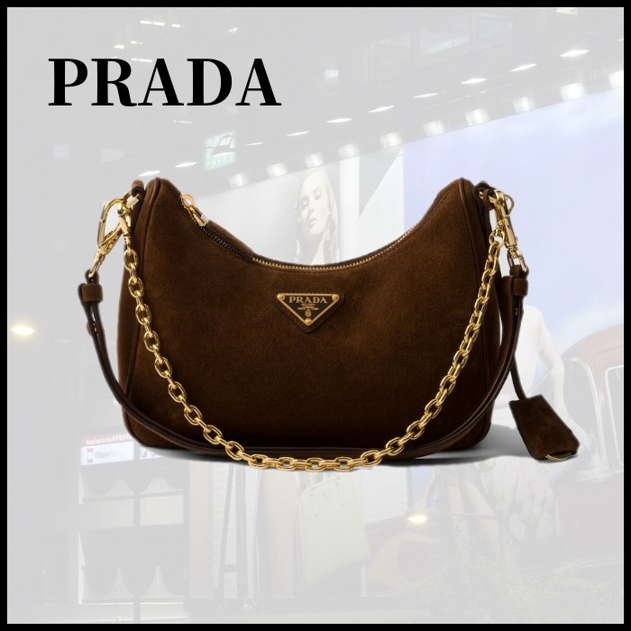 ■PRADA プラダ Re-Edition スエード ミニバッグ