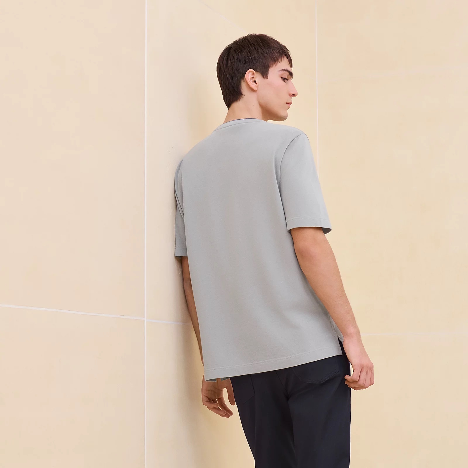 HERMES Tシャツ《サドルステッチ》サイレックス コットン 直営店