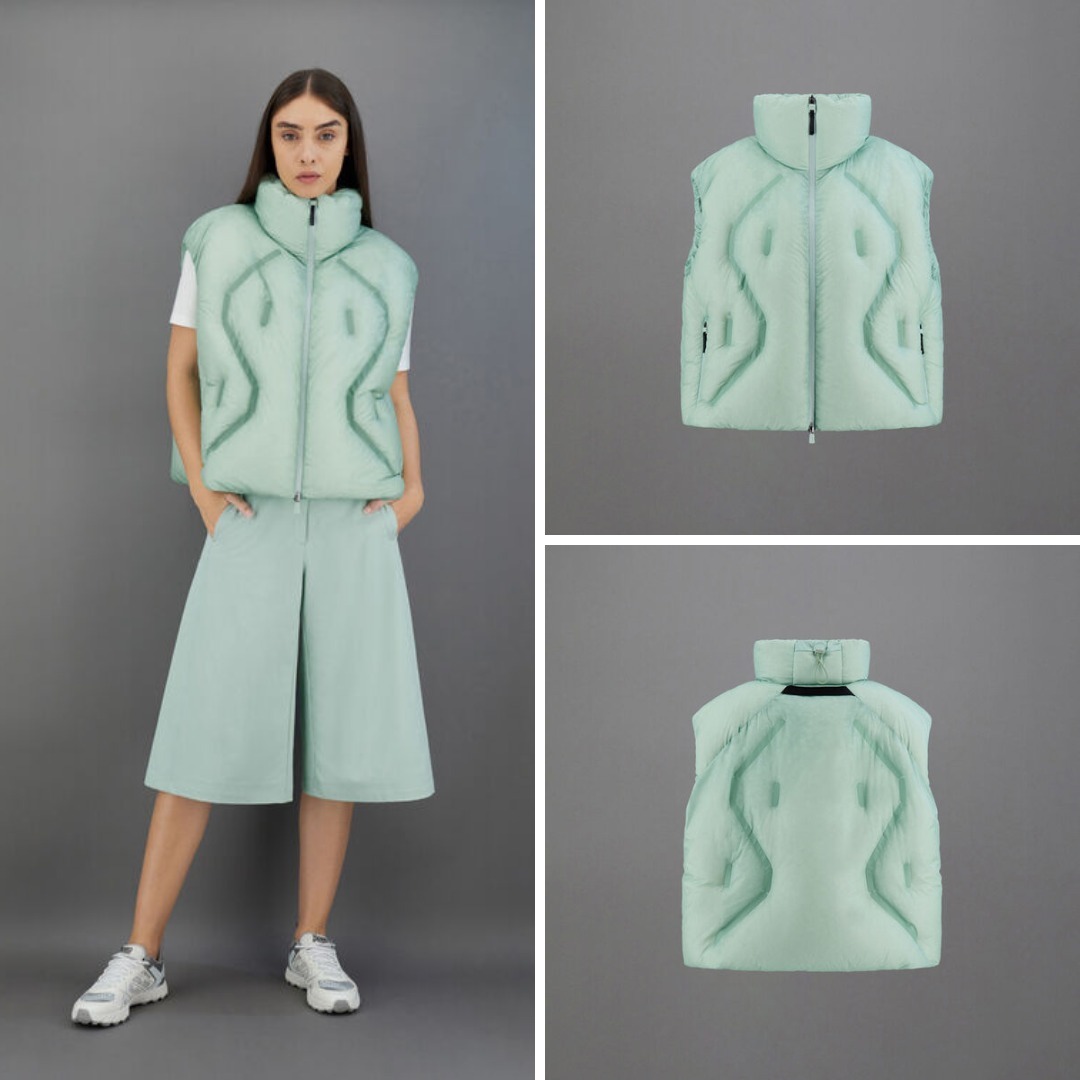 《送料無料》 HERNO SLEEVELESS LAMINAR IN TRANSLUCENT RIPSTOP