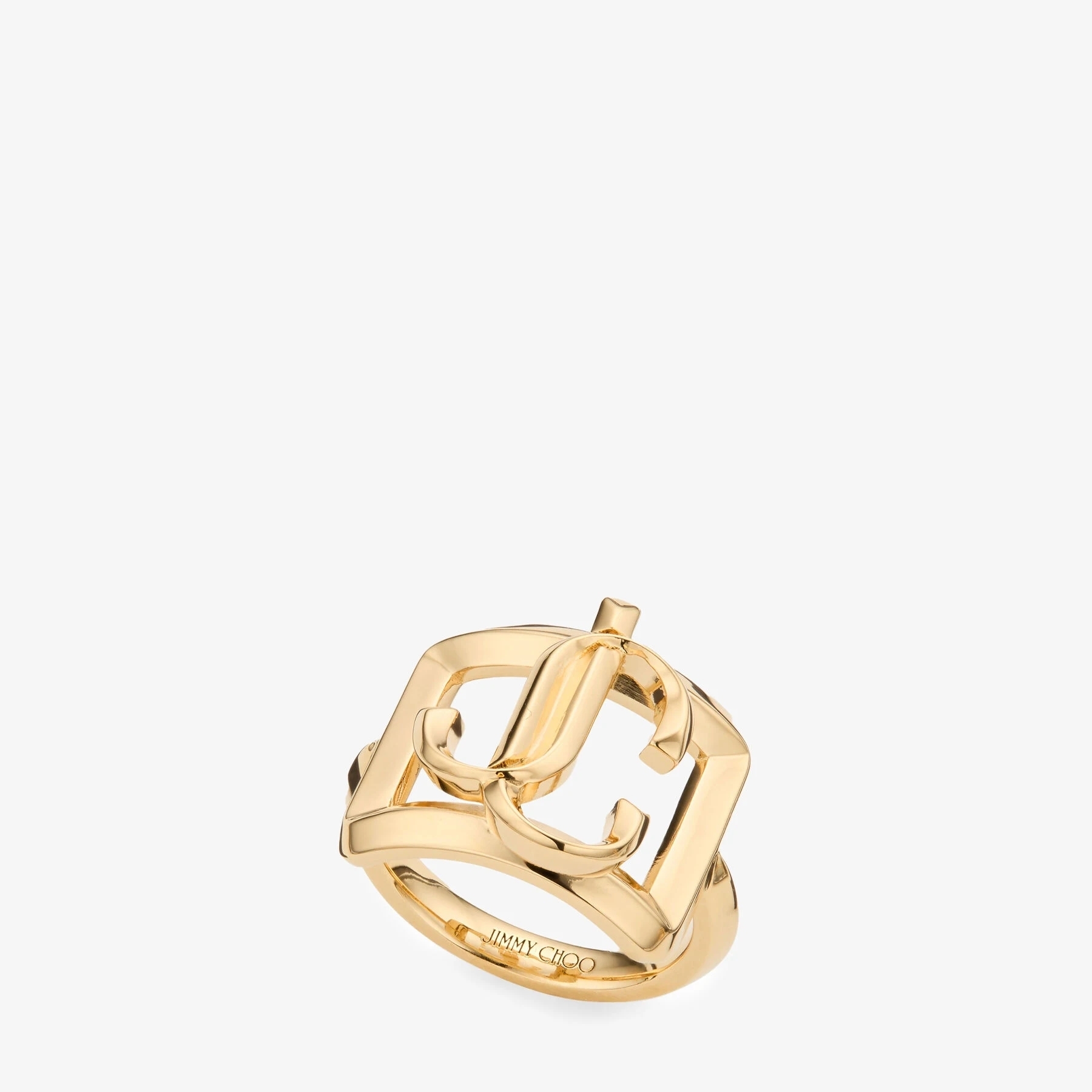 JIMMY CHOO スクエア スリム リング Square JC Slim Ring | Silver Finish Rings | JIMMY CHOO