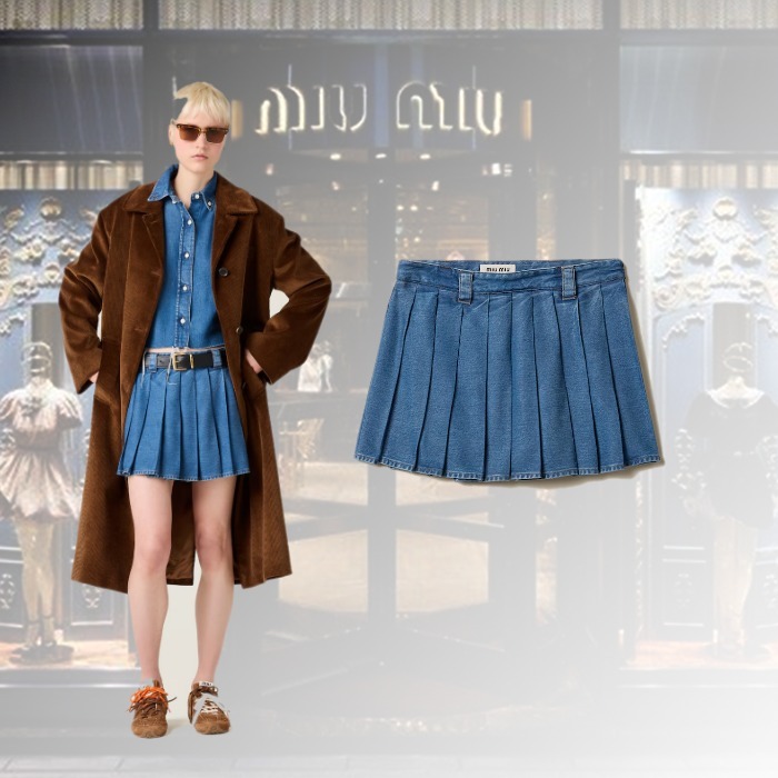【完売必至】Miu Miu デニム ミニスカート ☆完売必至☆】MIUMIU ☆ デニム ミニスカート