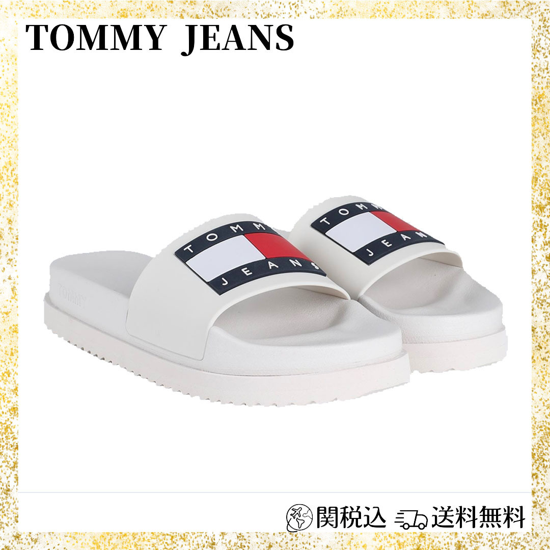 サンダル【 JEANS】関税込送料無料 ラウンドトゥ ロゴ 無地