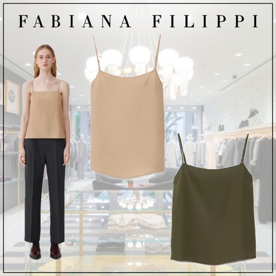 Fabiana Filippi Jersey Tank Top in Ivory