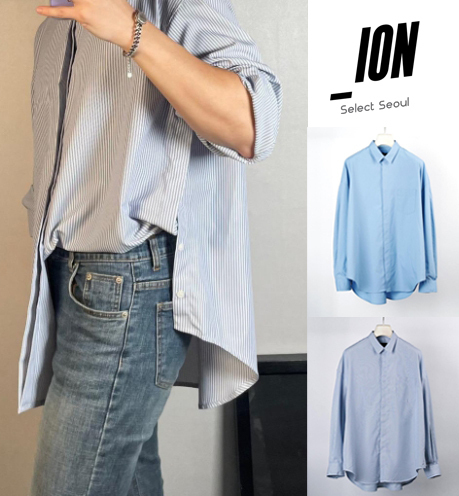 シャツ IONSEOUL Side Slit Overfit Shirt JE289