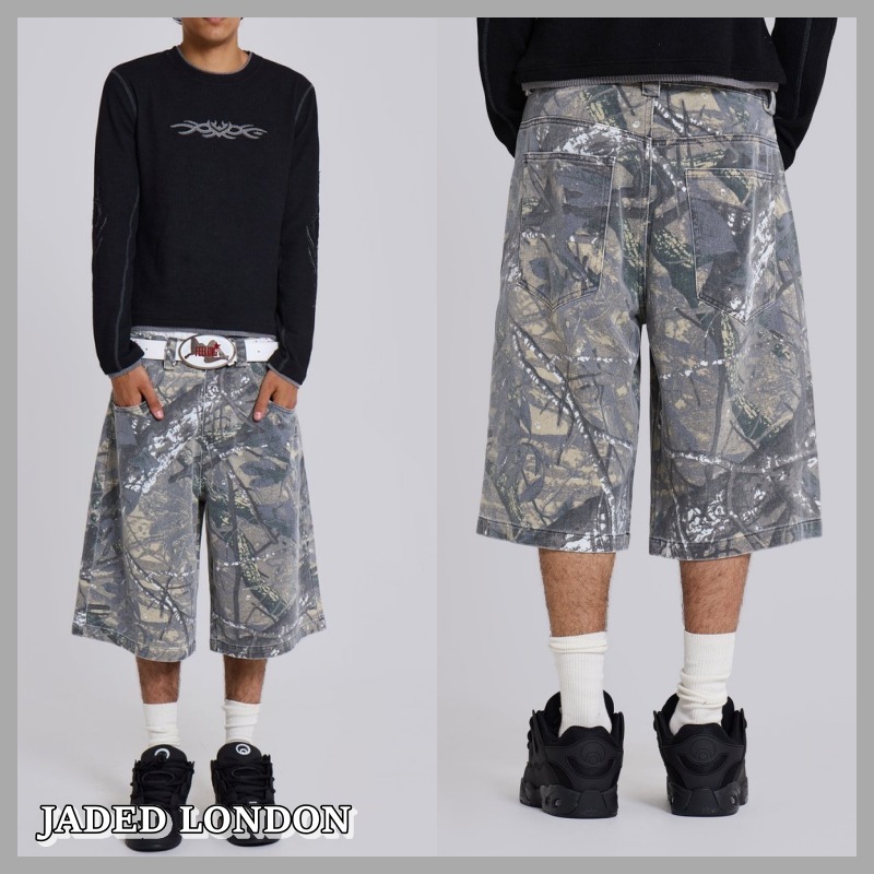 【JADED LONDON】Forest Camo Colossus Jorts(送料無料）