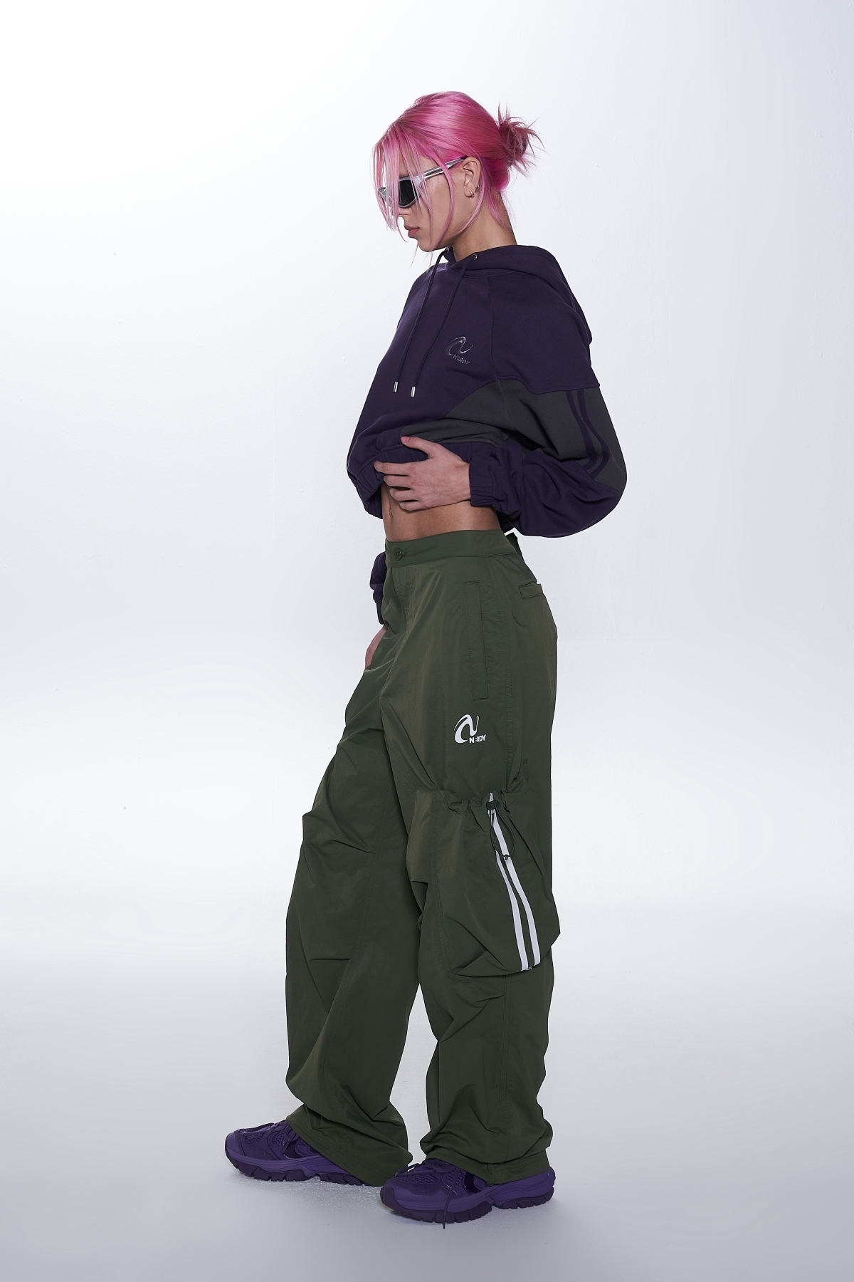[ NERDY ]★韓国人気★PARACHUTE CARGO PANTS NERDY ]☆韓国人気☆PARACHUTE CARGO PANTS