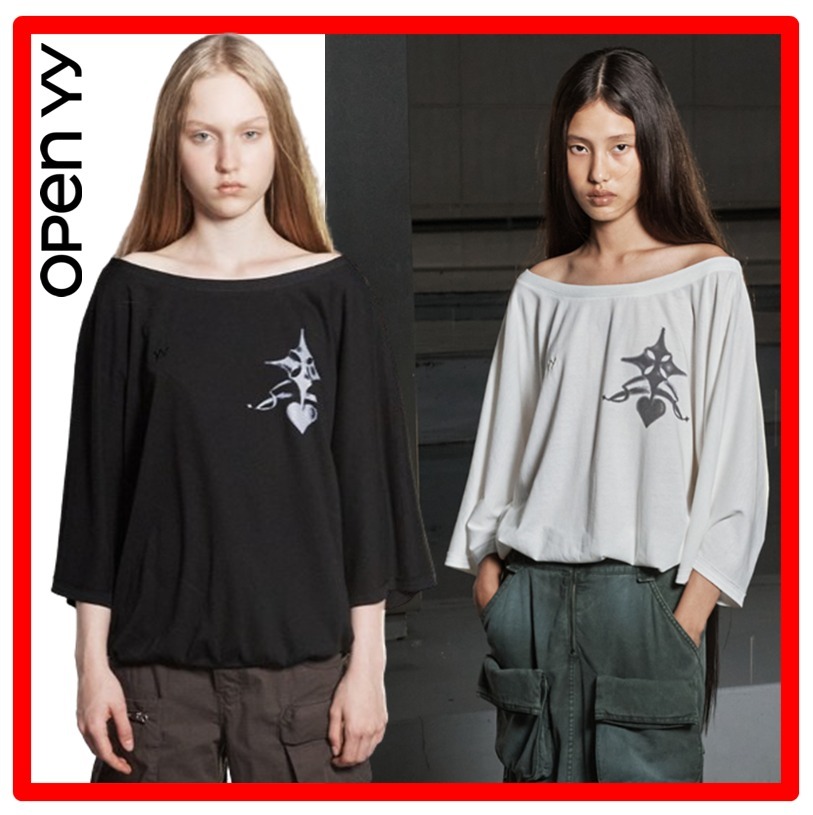 ☆人気☆【OPEN YY】☆EMBLEM OFF-SHOULDER TOP☆