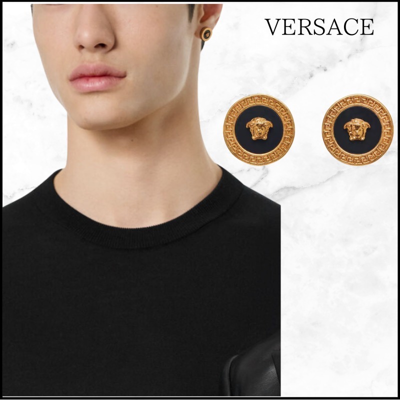 VIP価格/在庫希少【VERSACE】エナメル メドゥーサスタッドピアス
