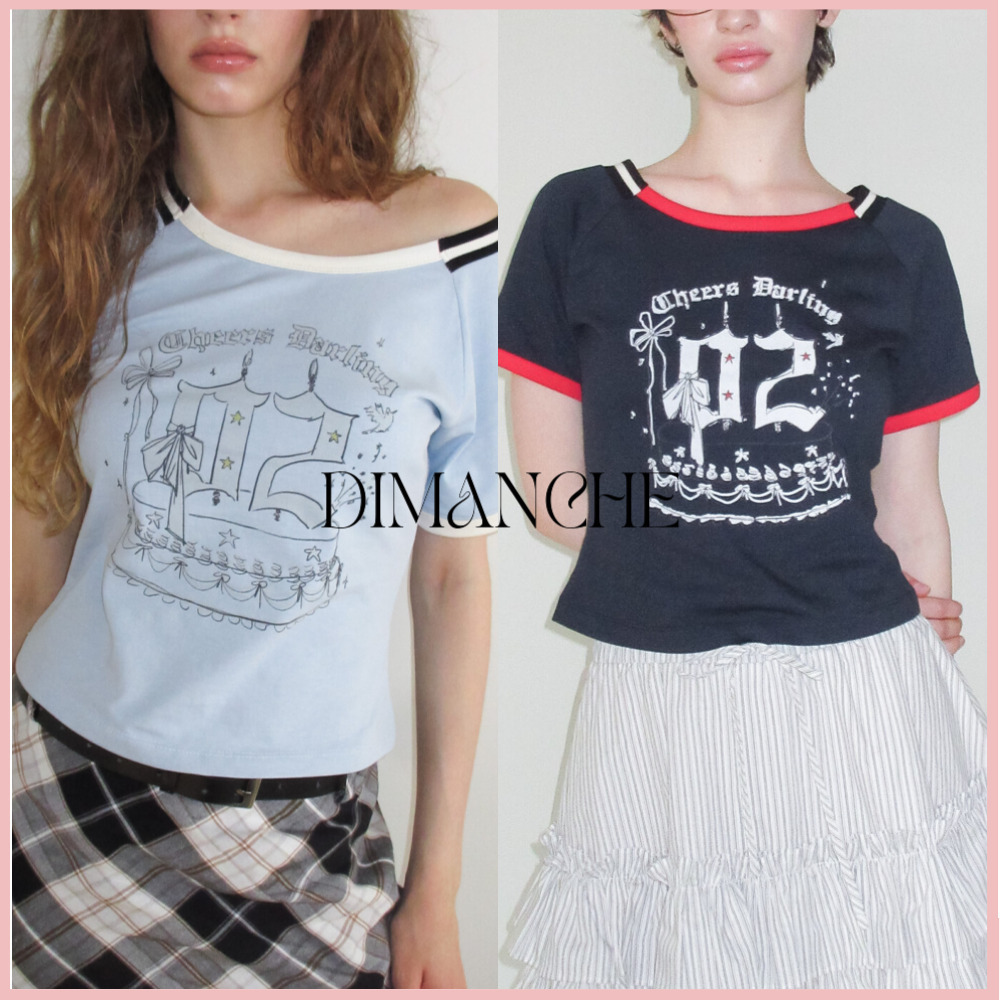 韓国ファッション [DIMANCHE] VINTAGE SPORTS T-SHIRT