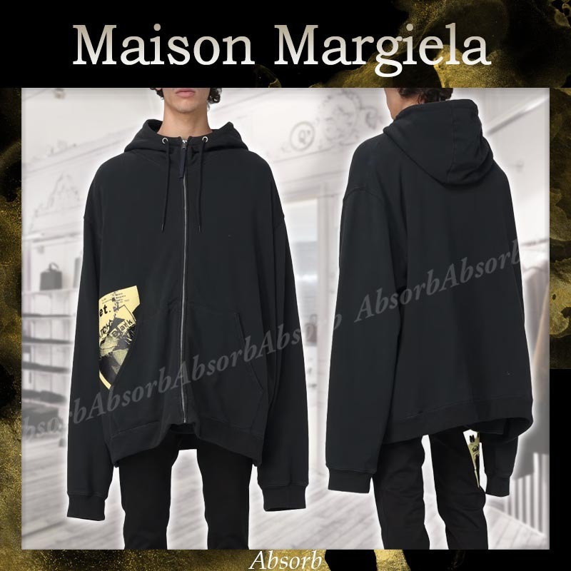 【24AW NEW】Maison Margiela / Invitation ジップパーカー / 黒